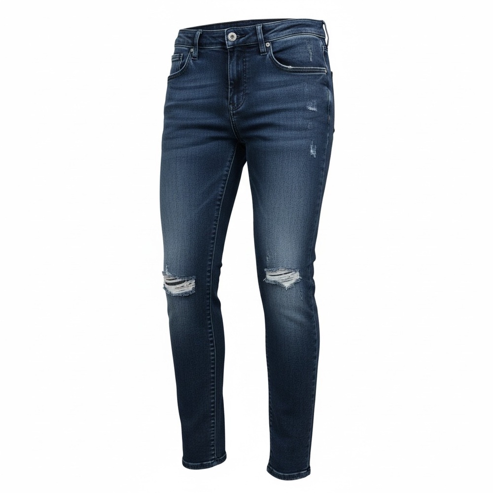 R 13 Women's Skinny Ripped Black Jeans